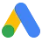 Google Ads 徽标：彩色的风格化大写字母“A”。